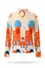 Top plisado de cuello semi-alto con patrón geométrico abstracto estilo Miyake para mujer, nueva camiseta básica ajustada otoño/invierno 2026