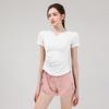 Fitness Suit Feminino Verão Drying Rápido de manga curta Sexy Morning Runner Training Sportswear Professional High-end Moda Yoga Suit
