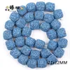 Cuentas de Pincel Ovaladas Cilíndricas de Piedra Volcánica Coloridas para Collar Pulsera DIY Accesorios de Joyería de Aromaterapia Venta Directa de Fábrica DIY