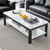 Mesa de centro sala de estar escritório em casa vidro temperado mesa de chá simples moderna apartamento pequeno italiano mesa retangular