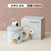 Productos genuinos oficiales Taza Snoopy Snoopy con tapa taza de cerámica taza de agua para oficina para mujer taza de café para el hogar