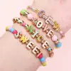 Acessórios para Joias DIY de Liga Coloridos Pingente com Gotejamento de Óleo 26 Letras Inglesas Pingente Decorativo para Pulseira Colar S129