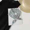 Dropshipping Transfronterizo de Bufandas con Cierre Magnético de Perlas Largas Pequeñas, Bufandas de Estilo Europeo y Americano para Oficina, Bufandas de Moda, Pañuelos para el Cuello, Bufandas de Seda para Mujer