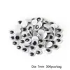 Materiales para Manualidades DIY Infantiles Accesorios de Ojos de Animal Ojos de Juguete con Adhesivo Trasero Ojos Móviles Ojos Negros y Blancos para Muñecas