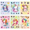 6 hojas/paquete de pegatinas de cara cambiante de dibujos animados para niños Rainbow Pony, pegatinas de rompecabezas DIY de educación temprana Sunshine Pony transfronterizas