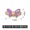 Lote mixto disponible Transfronterizo Multicolor Esmalte Mariposa Doble Colgante Dijes Pulsera Collar Joyería DIY Venta Directa de Fábrica