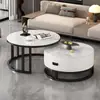Mesa de centro de pizarra para uso doméstico, juego de mesas de centro para sala de estar, mesa de centro para apartamentos pequeños, mesa de centro de lujo ligero, estilo nórdico moderno simple, popular en línea