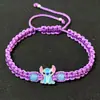Pulseira Mais Vendida na Amazon Transfronteiriça para Crianças, com Stitch e Angel, Pulseira Tecida à Mão, Atacado Direto do Fabricante