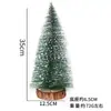 Mini Árbol de Navidad Adorno de Escritorio DIY Árbol de Agujas de Pino Decoración Navideña Pino Pequeño Cubierto de Nieve