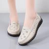 Sapatos Vazados de Primavera 2026 Novos Sapatos Baixos para Mulheres, Mocassins com Solas Macias, Sapatos Casuais para Calçar Facilmente, Sapatos de Mãe