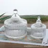 Taza de Vela Perfumada Creativa Pequeña tipo Yurta Taza Vacía DIY Recipiente de Vidrio para Aromaterapia Casera con Tapa Tarro de Dulces