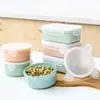 Nuevo juego de vajilla de cocina color nórdico plástico sellado caja para conservar la frescura mini lonchera lonchera caja de almacenamiento en stock venta al por mayor