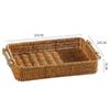 Cesta de sobremesa de frutas criativas quadradas tipo rattan Prato de frutas secas de estilo europeu prato de lanche doméstico cesta de bandeja de chá da tarde de doces