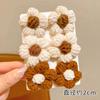 Outono e inverno Macaron cor anel de cabelo corda de cabelo corda de cabelo flor 2024 novos acessórios de cabelo simples lã fofos mulheres