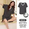 Tienda Física Mayorista Verano Nuevo Estilo Pijama de Seda Helada Acanalado para Mujer con Copas, Ropa de Casa Casual Sencilla, Una Pieza Dropshipping
