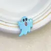 Serie de Caricaturas Lindas de Acrílico Cuentas con Agujero Recto de Fantasma Pintado Cadena para Teléfono Móvil Colgante Accesorios de Joyería