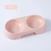 Tazón doble para mascotas agua y comida integrado tazón para gatos tazón para perros tazón para beber agua tazón para alimentar tazón para alimentar perros tazón dividido para gatos macaron