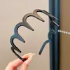 Faixa de cabelo minimalista com dentes Dopamine com toque de alta qualidade, acessório de cabelo versátil estilo coreano, faixa de cabelo de malha fresca e delicada para lavar o rosto, para mulheres