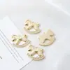 Caballo mecedor con relleno de diamantes chapado colgante Accesorios de joyería estilo chino Colgante de collar DIY Accesorios para pendientes