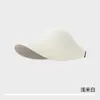 Nuevo sombrero de protección solar de doble cara para mujer para el verano, parasol para exteriores, protección UV, ala ancha, plegable, sin costuras, sombrero de copa abierta