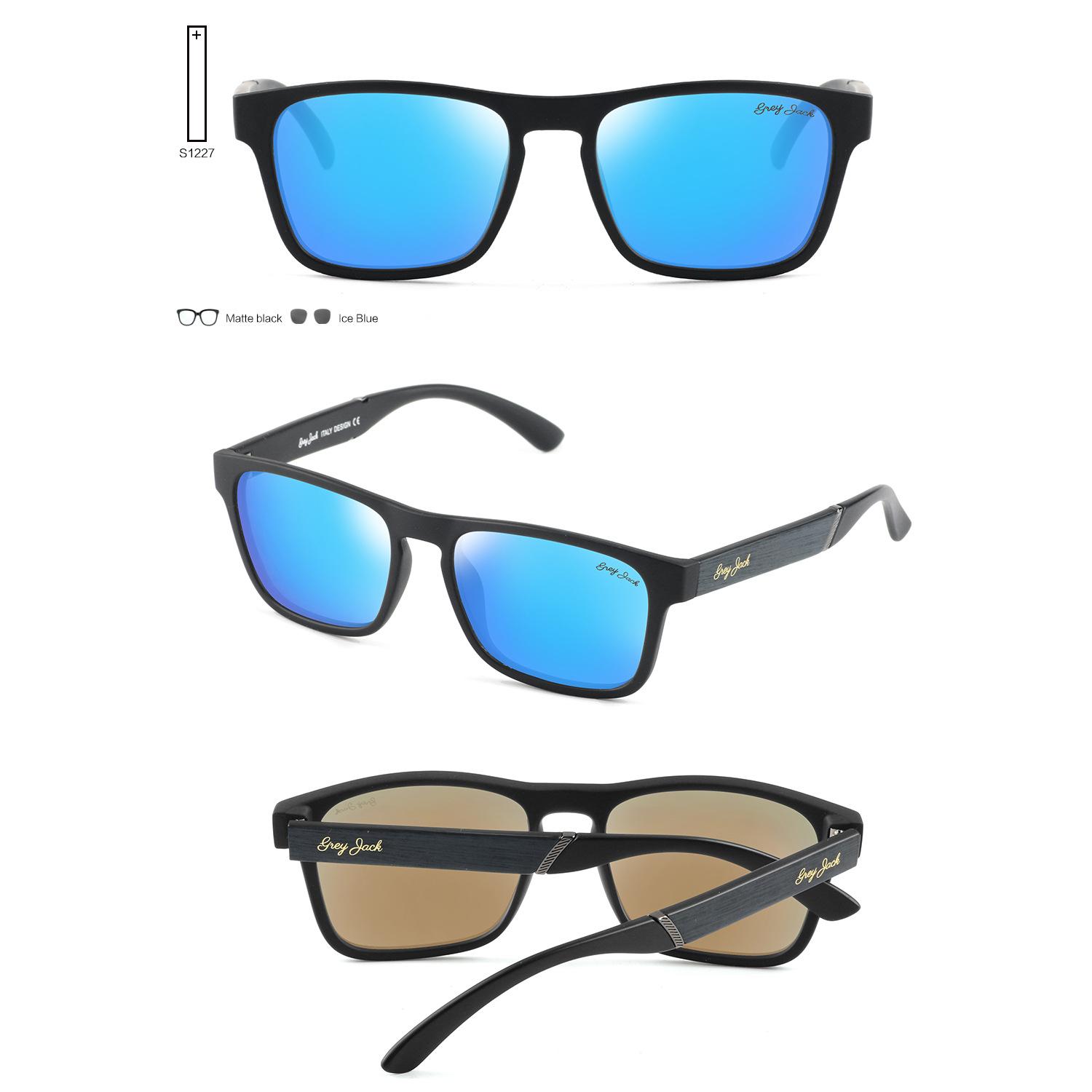 matte black frame ice blue len