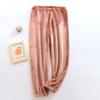 Pantalones de Maternidad de Color Sólido para Otoño e Invierno, Pantalones de Casa de Terciopelo Coral para Mujer, Velour de Isla, Soporte Ajustable para el Vientre, Franela Engrosada, Pijama