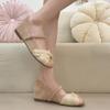 Zapatos Mary Jane de Estilo Francés para Mujer Diseño de Punta Cuadrada Costuras Boca Baja Zapato Único con Altura Interior Dulces Zapatos Individuales