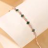Pulsera de Trébol de Cuatro Hojas de Plata de Ley 999 Jin Hongyu para Mujer Celebridad de Internet Estilo Coreano Estilo Mori Moda Ins Pulsera de Hilo Grueso Pulsera para el Trabajo