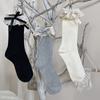 Calcetines de mujer, calcetines de encaje dulce, calcetines de primavera y verano, medias estilo Lolita con lazo japonés