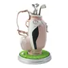 Porta bolígrafos para bolsa de golf, Diseño creativo de bolsa de golf, Almacenamiento conveniente, Estilo vertical, Estilo inclinado, Adorno de escritorio elegante