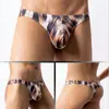 Ropa interior sexy de cintura baja para hombre, estampada con cabeza de personaje de dibujos animados, diseño U convexa, absorbente de humedad, que absorbe el sudor, tanga, E-100