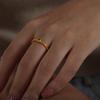 Romantismo Francês Vintage Zircônia Branca Pedra Nano Vidro Banda Fina Anel de Nicho Feminino Joia Não Desbota Tendência