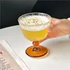 Taza de Café Americano Helado Estilo Ins Taza de Vidrio Taza de Helado de Gama Alta Taza de Whisky Taza de Postre Taza de Agua