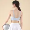 Sujetador deportivo plisado versátil de una pieza, secado rápido, transpirable, para mujer, adecuado para correr, a prueba de impactos, con un hermoso diseño en la espalda, para fitness y yoga