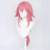 [Tongchuan] Genshin Impact ocho hijos de dios peluca de cosplay de anime ciudad esposa de arroz simulación de cuero cabelludo dos lados peluca anti-rizado