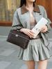 Cuero Vacuno de Curtido Vegetal Bolsa Portátil para Lonchera para Mujer Cuero Genuino Transfronterizo de Alta Textura Bolso de Hombro de Gran Capacidad Bolso Bandolera Moderno para Desplazamiento