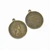 Aleación DIY Joyería Plata Esterlina Moneda de 2 Peniques Colgante Estilo Europeo y Americano Materiales para Joyería Hechos a Mano Accesorios J414