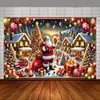 Tecido de Fundo Transfronteiriço Decorações de Natal Bandeiras de Janela Pano Pendurado de Ano Novo Tapeçaria Banner de Decoração Externa Personalização