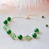 Pulsera 2023 nuevo trébol de cuatro hojas mujer suerte diseño nicho sentido rojo en línea Calcedonia verde imitación blanca simple suerte