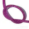 Tiras de Taladro Redondas Tubulares de Pedrería DIY Tiras Redondas Coloridas Accesorios para Ropa Cadena de Taladro de Cuerda Redonda Espaciada de Pedrería Completa Venta al por Mayor Pedrerías Coloridas