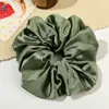 Goma para el pelo satinada estilo coreano, color liso, tamaño grande, alta elasticidad, estilo francés, accesorio para el pelo elegante y de alta gama, venta al por mayor