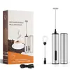 Batidora de Huevos Eléctrica Portátil Mini para el Hogar, Recargable por USB, Espumador de Leche, Máquina de Espuma de Leche para Hornear con Tres Velocidades Ajustables