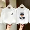 Ropa Infantil Niños Tallas Mediana y Grande Camiseta de Manga Larga Niños Estilo Nuevo Principios de Otoño Algodón Puro Cuello Redondo Top Holgado Ropa de Otoño Capa Base