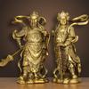 Estátua de Buda Bodhisattva Protetor Weituo de Cobre Fuyoulin para Adoração e Decoração Doméstica