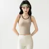 Top Regata de Yoga com Textura em Rede Costas Nadador para Mulheres Slim Fit com Alças de Ombro Contrastantes para Uso ao Ar Livre Sutiã Esportivo à Prova de Choque