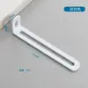 Soporte de ángulo engrosado con agujero largo ajustable de doble extremo móvil conector fijador de ángulo recto de 90 grados soporte en L ángulo de hierro