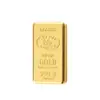 Encendedor de moda con llama roja, Encendedor de barra de oro de deslizamiento lateral, Encendedor compacto a prueba de viento de ladrillo de oro Regalo