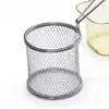 Cesta de Refrigeración Pequeña de Cilindro Nueve Zan Mini Cesta de Enfriamiento de Alimentos Cesta Pequeña para Snacks Cesta para Papas Fritas Pollo Frito Cesta para Snacks Al por Mayor