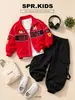 Conjunto de Primavera para Bebé Niño 2026 Nuevo Elegante Estilo Coreano Chaqueta Celebridad de Internet Estilo Callejero Conjunto de Dos Piezas Chaqueta Otoño