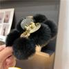 [Presilha de Cabelo Bola de Pelo de Coelho Rex] Outono e Inverno Presilha de Garra de Pelúcia Grande para Parte de Trás da Cabeça Presilha de Tubarão Presilha de Cabelo Acessório de Cabeça Feminino Coreia do Sul